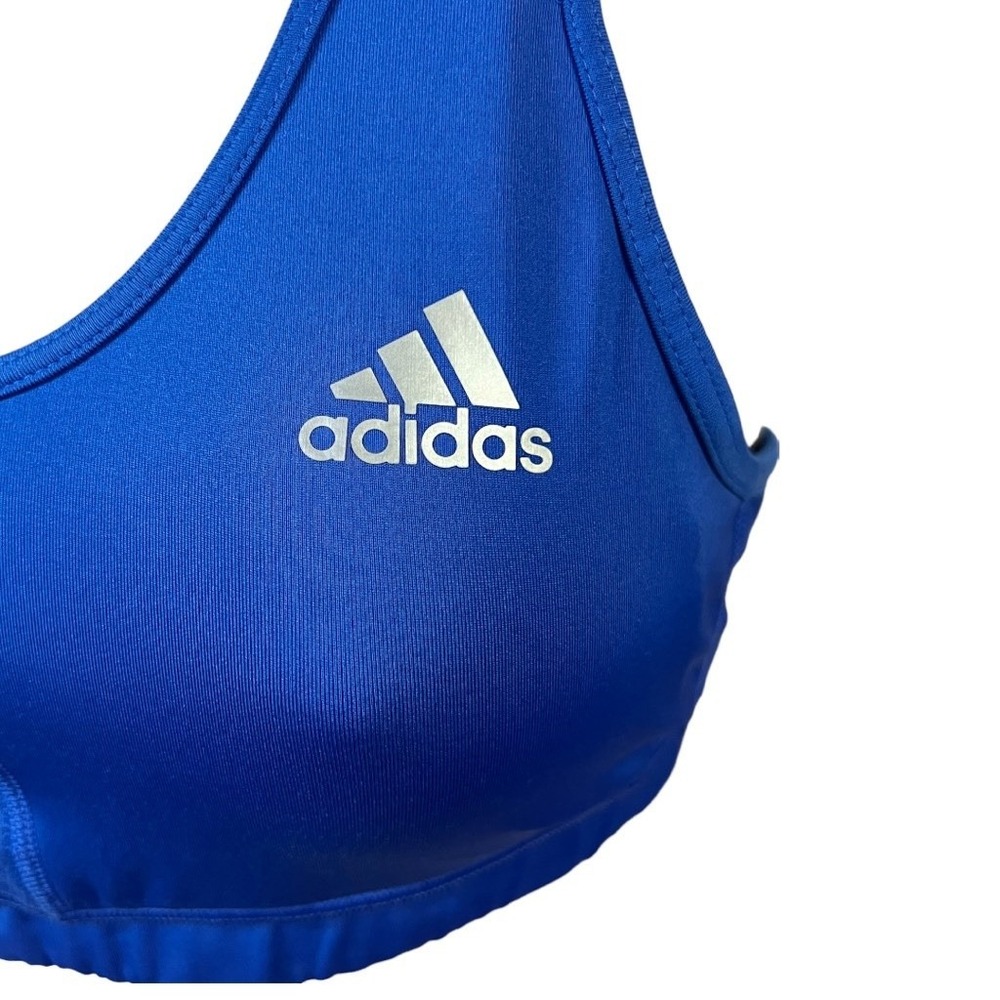 Adidas Sports Bra Size S Blue Climi Cool Racerback Medium Compression‎ Athletic - Picture 5 of 7